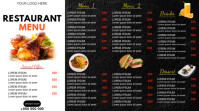 Digital display menu board template | PosterMyWall