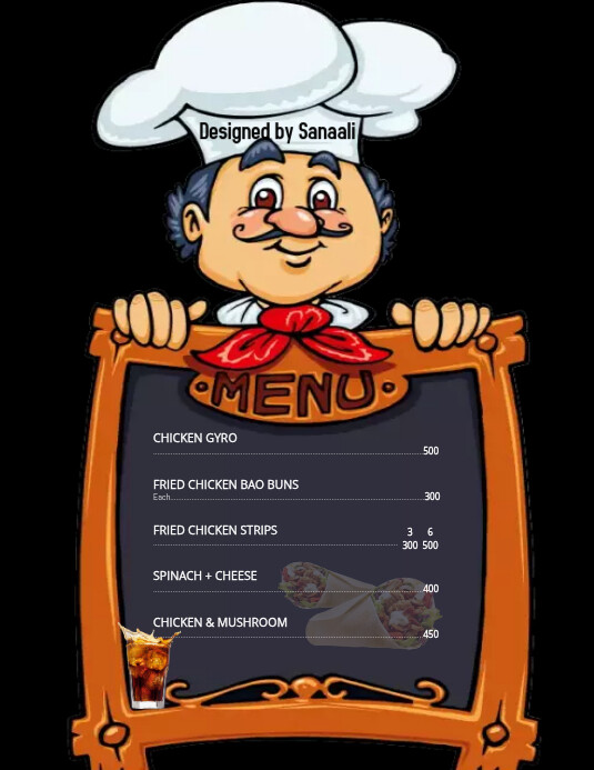 Restaurant Menu Flyer, Restaurant card Ulotka (US Letter) template
