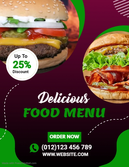 Copy of Restaurant menu flyer | PosterMyWall