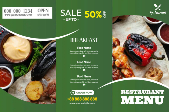 Restaurant Menu Offer Template | PosterMyWall
