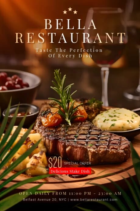 Restaurant Menu Offer Poster Template | PosterMyWall