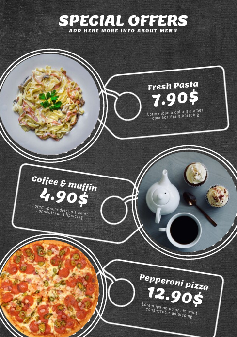 Sale Menu Restaurant menu or Special Offers Template | PosterMyWall
