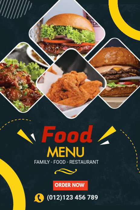 Restaurant menu Pinterest Graphic Template | PosterMyWall