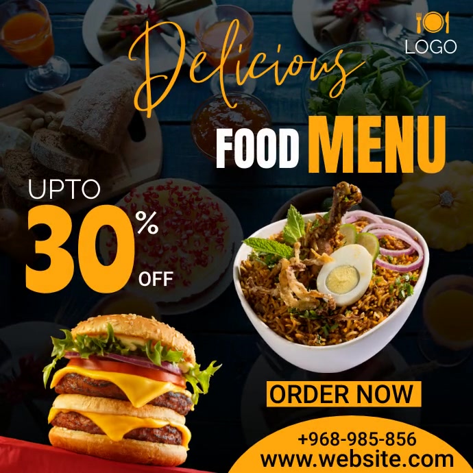 Menu Advertisement restaurant menu poster Template | PosterMyWall