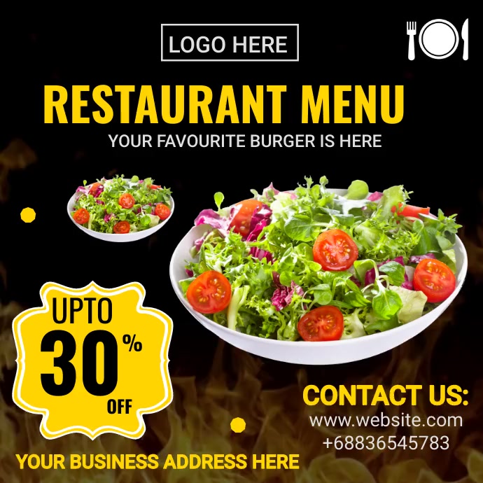 restaurant menu poster Template | PosterMyWall