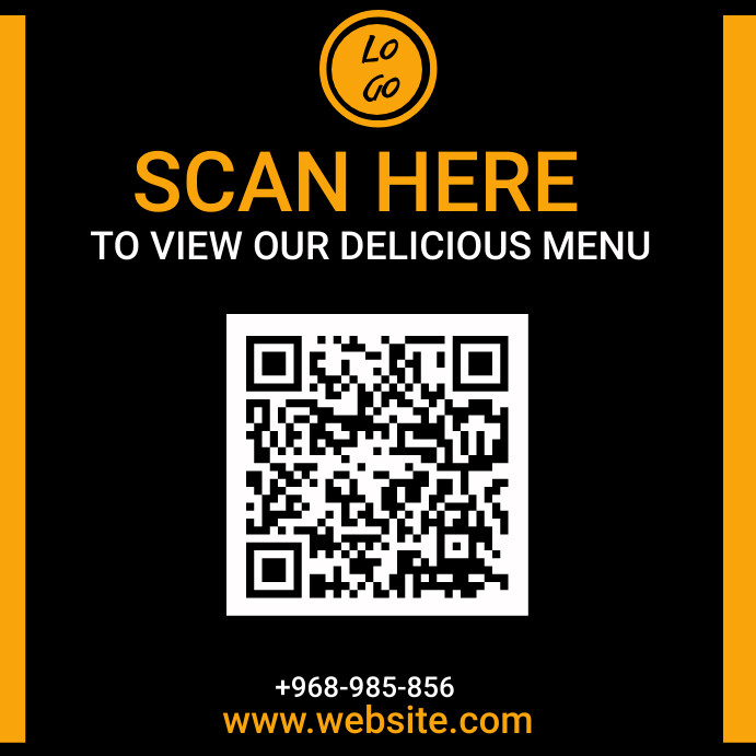 restaurant menu/qr code template | PosterMyWall