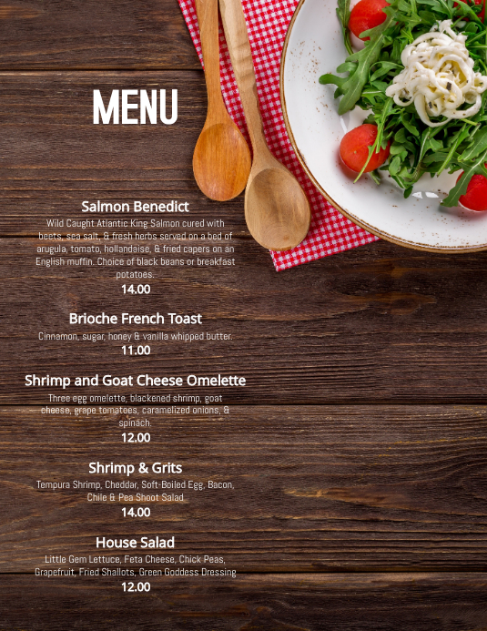 Restaurant Menu Specials Flyer Template PosterMyWall