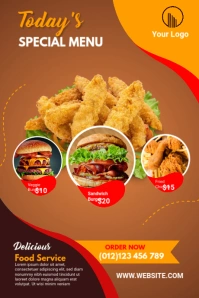 Restaurant menu Tumblr Graphic template