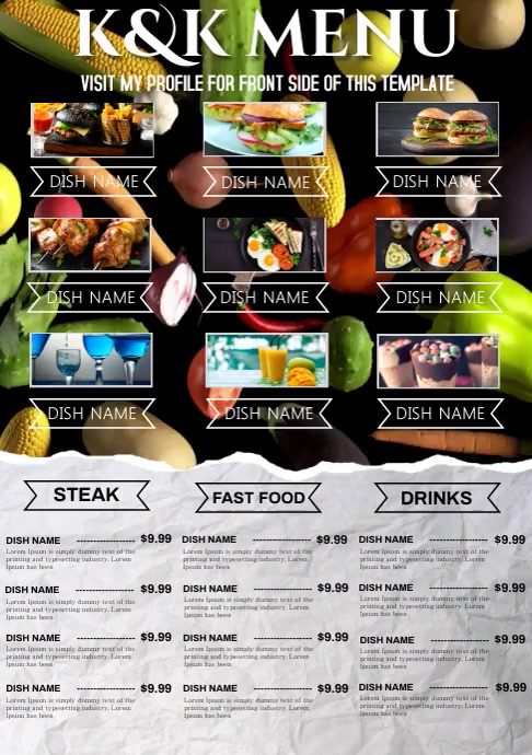 Restaurant menu video design Template | PosterMyWall