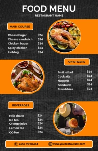 restaurant menus Tabloide template