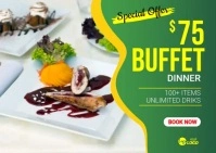 Restaurant Offer Banner Ad Carte postale template