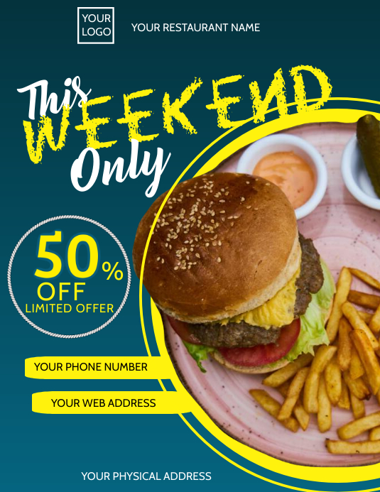 Restaurant offer flyer | PosterMyWall