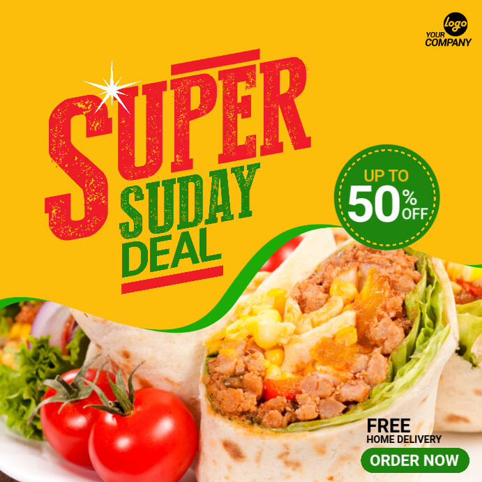 Restaurant Offer Post Template | PosterMyWall