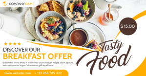 restaurant online facebook advertising template