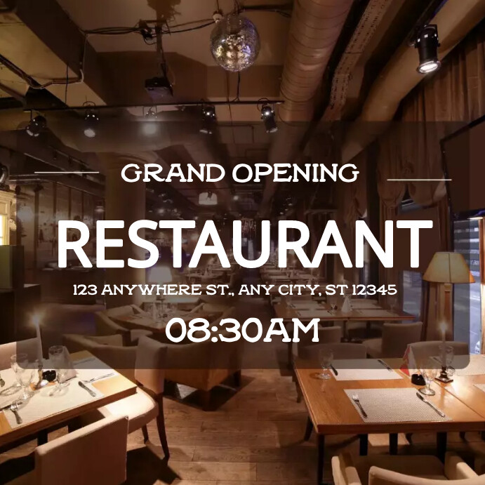 Restaurant Opening Template | PosterMyWall