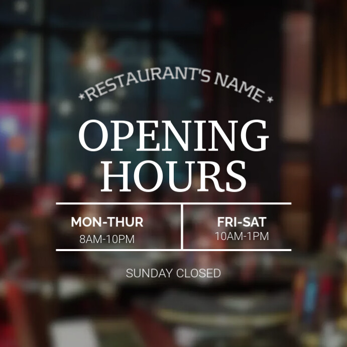 restaurant-opening-hours-flyer-template-postermywall