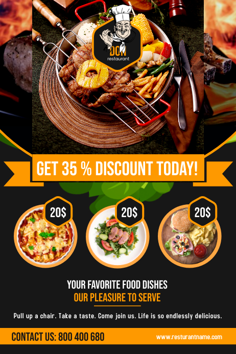 Restaurant Poster Template | PosterMyWall