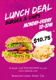 Restaurant poster A3 template