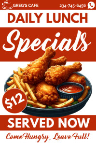Restaurant Poster - Food Flyer  - Lunch Special template