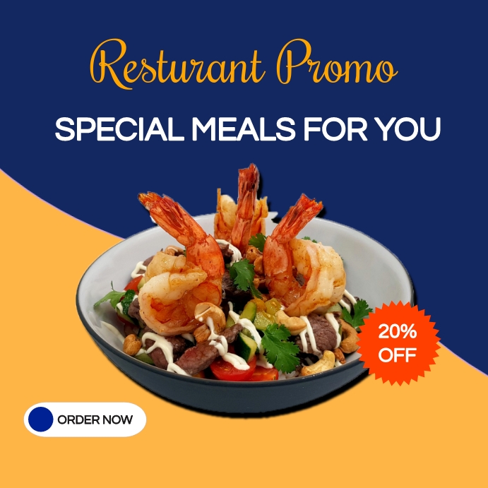 Restaurant Promo Flyer Instagram Post template
