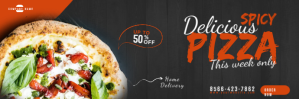 Restaurant Promotion Email Header Design Nagłówek wiadomości e-mail template
