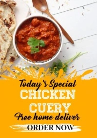 Restaurant Promotion Instagram Story Post A4 template