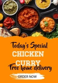 Restaurant promotion instagram story post A4 template