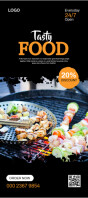 Restaurant rack card Karta reagałowa template