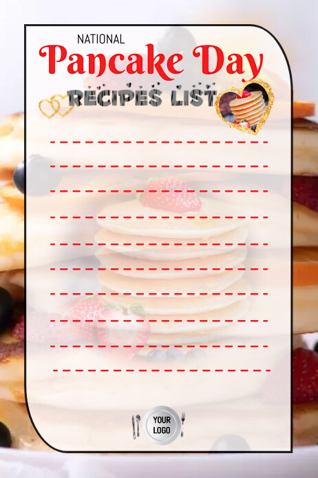 Restaurant recipe list template | PosterMyWall