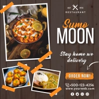 Restaurant Social Media Post Message Instagram template