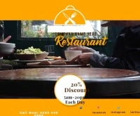 RESTAURANT SHOP Large Rectangle template