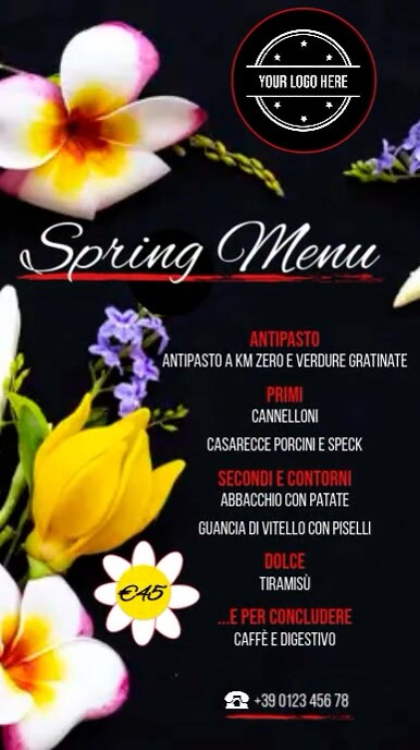 restaurant Spring Menu Template | PosterMyWall