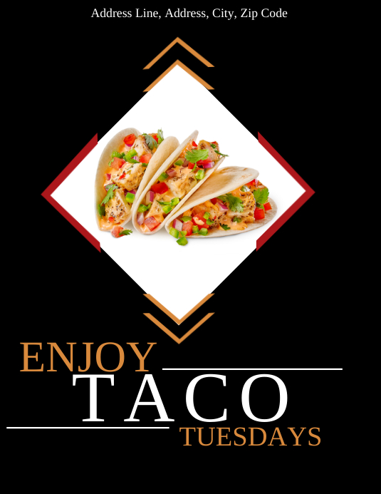 Restaurant Taco Tuesdays Flyer Template PosterMyWall