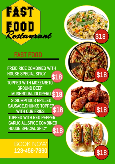 Restaurant Template PosterMyWall