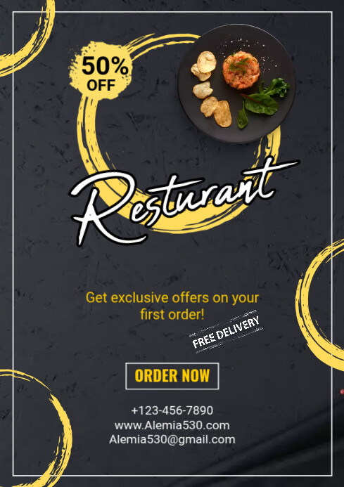 Restaurant Template PosterMyWall