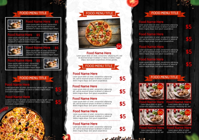 Restaurant Tri Fold Menu Template PosterMyWall Restaurant Tri Fold Menu Template PosterMyWall