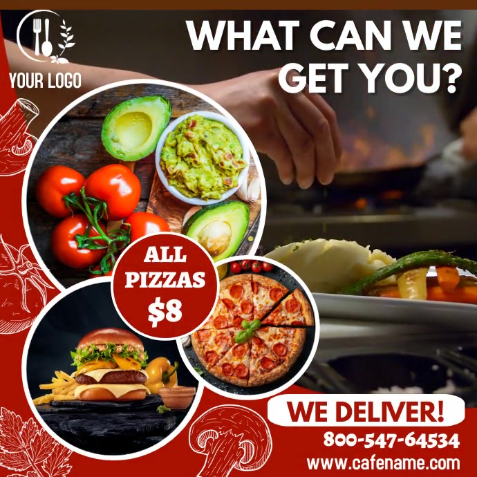 Square Ad Example Restaurant Video Square Ad Template | PosterMyWall