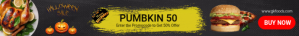 restaurant web banner design halloween sale template