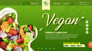Giallo Vegan Restaurant Promotion Digitalt display Template