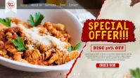 Restaurant Website Banner Design Template Digital Display (16:9)