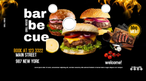 Restaurante BBQ Post di Twitter template