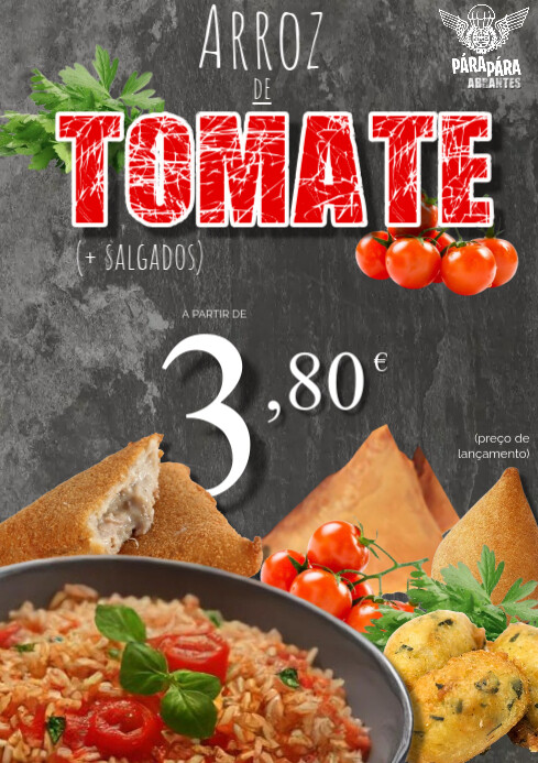 Restaurante menu protomotion food A4 template
