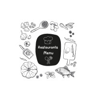 Restaurants menu illustration Logo template