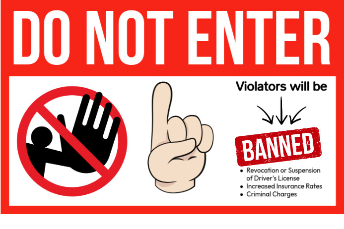 Restricted Access Card Banner template