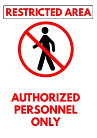 Restricted Area Sign Template PosterMyWall