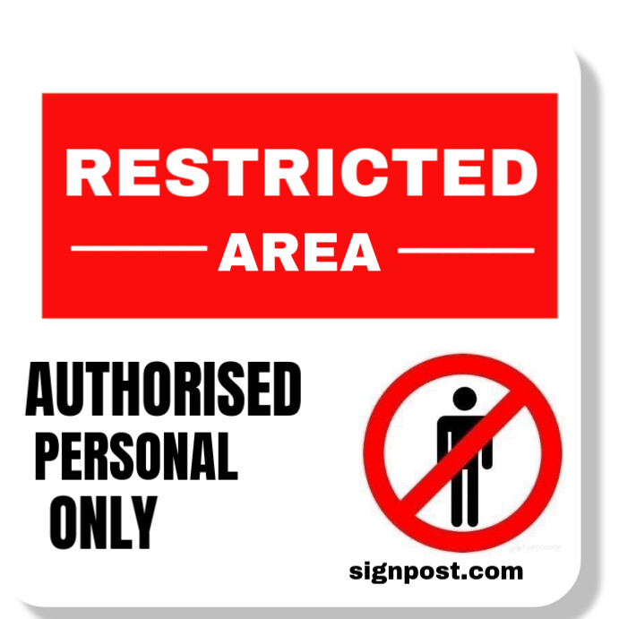 Plantilla de Restricted area | PosterMyWall