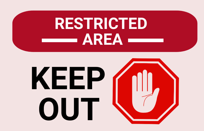Restricted Area sign Template | PosterMyWall