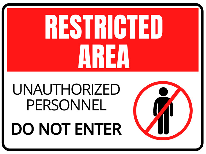 Copy of Restricted Area Sign | PosterMyWall