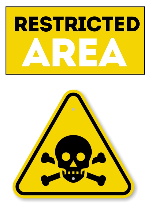 Restricted Area Sign Template PosterMyWall