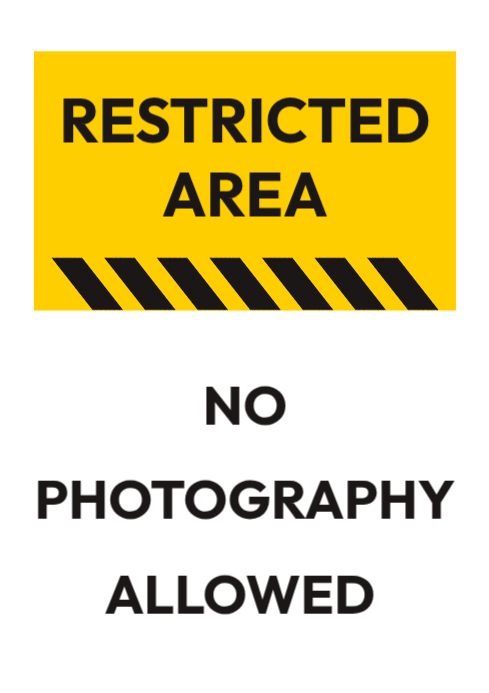 Restricted Area Warning A4 Template | PosterMyWall